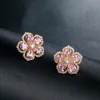 Clip-on & Screw Back Bettyue EstCharming Flower Appearance Multicolor Choice Cubic Zircon Dazzling Earring Romantic Jewelry For Femal6581644