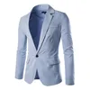 Ternos masculinos blazers homens terno blazer jaqueta único botão moda magro sólido negócios festa de casamento estilo casual asiático size281m