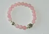 SN0225 femmes Quartz Rose cristal naturel bouddha Lotus pouvoir de guérison énergie Bracelet chakra prière perle bracelet