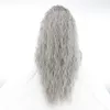 Perucas de cabelo de onda solta cinza sintéticas 134 fibra de alta temperatura da peruca de renda com cabelo para mulheres navios 7960582