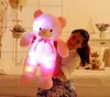 30 cm 50 cm Kleurrijke Gloeiende Teddybeer Lichtgevende Knuffels Kawaii Light Up LED Teddybeer Gevulde Pop Kinderen Kerst speelgoed9529230