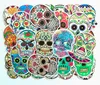 50PCS Skull Stickers Pack Motorcykel Bilklistermärken Mexikansk dag av den döda klistermärke Bomb vattenflaskan