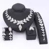 Ensembles de bijoux de perles africaines pour mariage, couleur or, imitation de perles en cristal, collier, bague de mariée, Bracelet, boucles d'oreilles, accessoires pour femmes