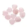 Naturalny Różany Kwarcowy Kształcie Serce Różowy Kryształ Rzeźbiony Uzdrawianie Gemstone Lover Gife Quartz Pecimens Home Decor