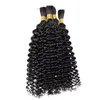 Cabelo de trança humana Bulk sem trama 4b 4c Afro Kinky Curly Bulk Hair para trancar 100g de cabelo de crochê indiano mongol