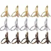 Retro Eiffel Tower Keychain stamped Paris France Fashion Creative Gift Keychain Gold Sliver Bronze key ring Wholesales