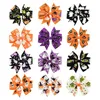 3 inch Baby Halloween Grosgrain Lint Bogen met Clip Girls Kids Ghost Pumpkin Print Pinwheel Haarspeldoebehoren