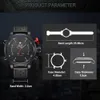 Weide Mäns Casual Fashion Numeral Digital Display Quartz Flera tidszon Auto Datum Larm Läderband Bälte Armbandsur