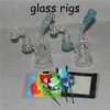 Små Bong Rökning Glas Vattenpipor Bubbler Hookahs Tjocka Oljeplattor Dab Bongs med 14mm Banger 6,3 tum