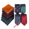 2021 Män Stripe Pocket Squares och Tie Set Handkerchief Hankies Suit Neck Tie Set Gentlemen BridesGroom Groomsman