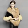 Faux fur coat female long section mink hair 2018 new Korean version of the imitation fur collar shawl