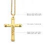 Hip Hop Fashion Jésus Pendants Colliers 18K Gold plaqués Gold 75 cm Long Chaîne Pièces de remplissage Bijoux Hommes 2889144