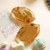 Deserowe płytki Europejska ceramiczna biżuteria odbiornik płytki platerowany złoty liść dyski kreatywne domowe dekoracji