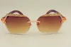 Hot-Selling New Sunshade Mirror, DHL 2021 Sänd Solglasögon Färg Natural 8300593-A Unisex För glasögon, Lyxiga Diamanter Träfri Len VHBB