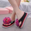 Blumen Damenschuhe neue Sandalen Damen Clip Toe Hausschuhe Sommer Damen Sommer Drag High Heel Keilabsatz Strand Freizeit1