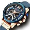 Curren Mens Watches Top Brand Luxury Chronograph Men Watch Leather Luxury Waterproof Sport Watch Men Man Clock Man Wristwatch T19246o