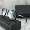 Gafas de sol cuadradas de lujo y vintage, gafas de sol de diseño dorado/marrón con gradiente Sonnenbrile para hombre, gafas nuevas con caja