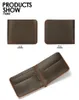 Handmade Men Men Genuine Leather Cartet Luxury Vintage Small Cartet For Men Top Cow Leather Card Card Solter Change Purse8557088