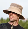 Sun Hat för män Kvinnor Sommar Utomhus Solskydd bred Brim Bucket Hat Vattentät Andningsbar Packerbar Boonie Hat för Safari Fiske Golf