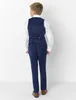 Custom Made Kids Tuxedos De Mariage Beau 3 Pièces Culotte À Revers Pantalon Costumes Costume Vêtements Beau Garçon (Veste + veste + Pantalon)