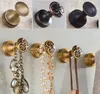 DIY Mini Coat Hanger Hook Wall Mounted Brass Towel Hooks Antique Brass & Oil Rubbed Bronze Finished 1pc201G