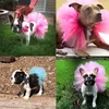 新しい夏のプリンセスペット猫のウェディングドレス甘い犬メッシュスカートソリッドドレスペットチュチュスカートセクシーなデザイン服