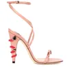 Fashion Snake Print High Heel Women Sandals Summer Sexy Sandals Summer Shoes Woman Sandalias Ladies Shoes Pumps Plus Size 34-43