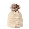 2019 Beyzbol Kış Örgü Şapka Kış 54-60cm 9 Renkler Yetişkin Şapka Sıcak Cap Cap CC Şapka Örgü Şapka Gorro Bonnet pom-pom Isınma Caps