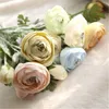 10 PCS Artificielle Fleur Thé Roses Bouquet Real Touch Fleur De Soie pour La Maison Décorations De Mariage Bureau Bureau Fête D'anniversaire Cadeau Mix Couleur H162