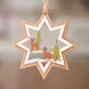 Ornaments Decorations Wood Christmas Tree Heart Snowflake Jingle Bell Hangs Hotel Home Decor