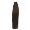 Brazilian 1B# 4# Tape Human Hair Extensions Double Drawn 2.5g/Piece 40Pieces/Pack 18'' 20''Inch Straight Skin Weft Hair