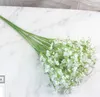 Sztuczne Kwiaty Gypsophila Dekoracyjne Fałszywe Kwiaty Jedwabne White Gypsophila Bride Bukiet Ślub Dekoracja Kwiat 10szt Hurtownie