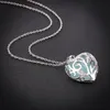 New hollow luminous Heart Necklace luminous pendant female DAN117 mix order Pendant Necklaces