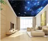 Personalizado Grande foto 3D papel de parede 3d murais de teto papel de parede universo Fantasia céu estrelado zenith teto mural pintura decorativa