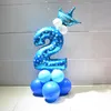 20 Stück rosa blaue Folienballons für Babypartys, 1, 2, 3, 4, 5, 6, 7, 8, 9 Jahre, alles Gute zum Geburtstag, Partydekorationen, Kinderpartygeschenke