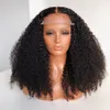 Kinky Curly 13x6 Koronkowe przednie ludzkie peruki włosy Preucked Natural Weline 360 ​​Peruka czołowa Brazylijskie dziewicze włosy kręcone pełne koronki3439076