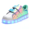 Dzieci Dziewczyna Chłopiec Świecące Sneakers Buty Dzieci Z Lekką Ładowarka USB Luminous Luminous Led Lights Casual Flat Boy Girl Shoes