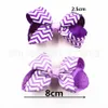 Baby Stripe Bow Hairpins 3 tums Flickor Mini Designer Bowknot Hårklipp barn Söt Barrettes Travel Hair Tillbehör 200PC TTA909