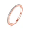 Eternity Lovers Ring 100% Real 925 Sterling Silver Diamond Promise Engagement Wedding Band Ringen voor Dames Bruids Sieraden Gift