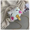 PU Glitzer Einhorn Kette Geldbörse Kinder Cartoon Umhängetaschen Jungen Mädchen Gürteltasche Gürteltasche Niedliche INS Münzgeldbörsen Brieftasche Beutel