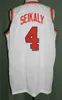 Syracuse Orange College 4 Rony Seikaly Branco Retro Basquete Clássico Jersey Mens costurado número personalizado e nome camisetas