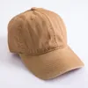 Nueva Moda llano teñido de arena lavada de algodón suave tapa tapas en blanco de béisbol sombrero de papá sin sombrero bordado gorra de hombre para hombres y mujeres WCW921