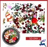 8 Wzory Skarpety Boże Narodzenie Skarpety Snowflake Nail Art Dekoracje Stopu Metal DIY 3D Dżetki Dżetowe Akcesoria Biżuteria Narzędzia