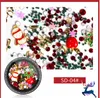 8 Designs Christmas Tree sock snowflake Nail Art Decorations Alloy Metal DIY 3D Nail Rhinestones Accessories Jewelry Tools