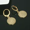 Fashion Trendy Arab Metal Coin Earrings Gold Color Jewelry Ancient Coins Vintage Accessory for Women Girls