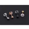 Boucles d'oreilles Designer pour femmes hommes médical titane acier zircon taille 3456mm étoile cristal cartilage boucle d'oreille oreille exquis corps bijoux hommes 4825619