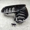 E60 Carbon Look Gloss Black Front Hood Grille for BMW 5 Series E61 ABS 2004-2009 Dual Line Presection Mesh Grilles2991