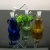 Pipes à fumer Aeecssories Verre Narguilés Bongs Coloré Mini Poire Verre Eau Fumée Bouteille