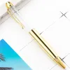 14 Färg Creative Diy Big Tomt Tube Ballpoint Pennor Metal Pen Självfyllning Flytande Glitter Torkad Blommig Kristallpenna Studentskrivninggåva