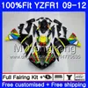 Wstrzyknięcie Yamaha YZF 1000 R 1 YZF-1000 YZFR1 09 10 11 12 Rainbow Black 241HM.19 YZF R1 YZF1000 YZF-R1 2009 2011 2012 2012 2012 Zestaw targowy